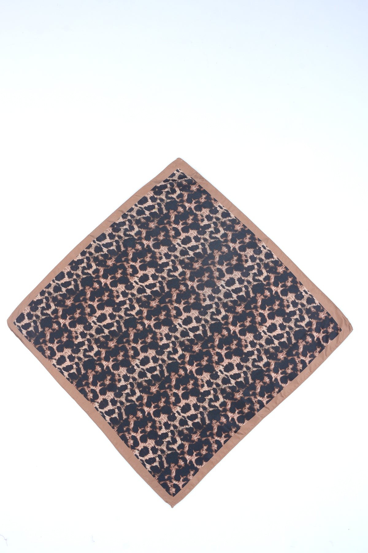 Leopar Desenli Kahverengi Fular