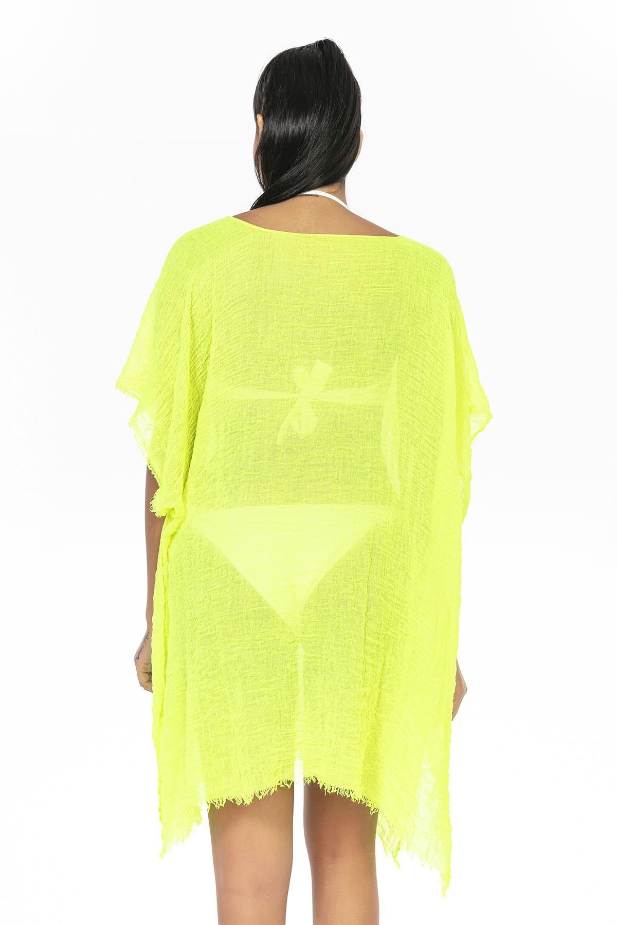 Neon Yeşil Kimono Pareo