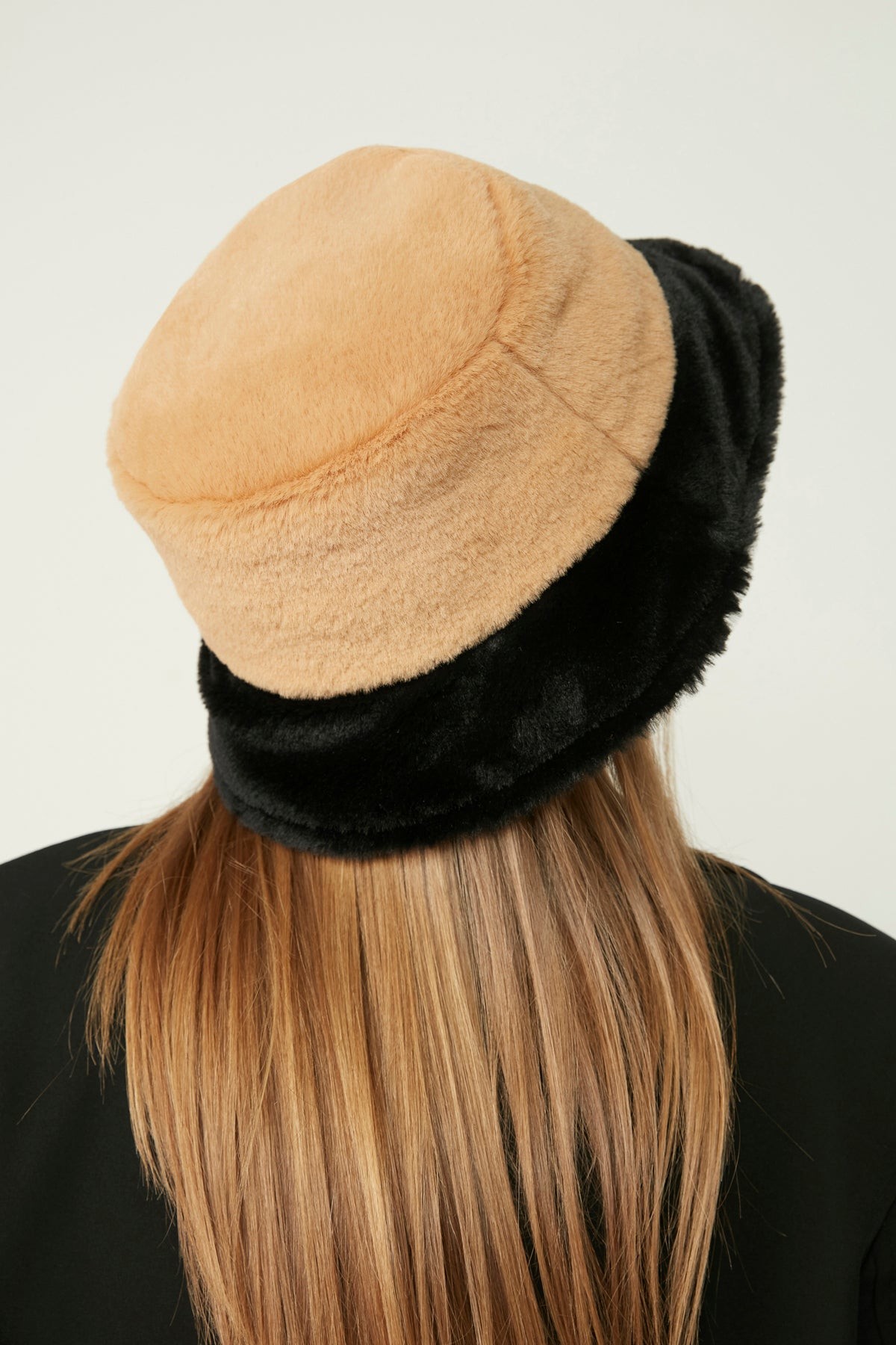 Peluş Vizon Bucket Şapka