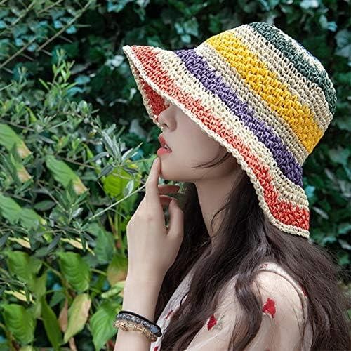 Ekru El Örgüsü Bucket Hasır Şapka