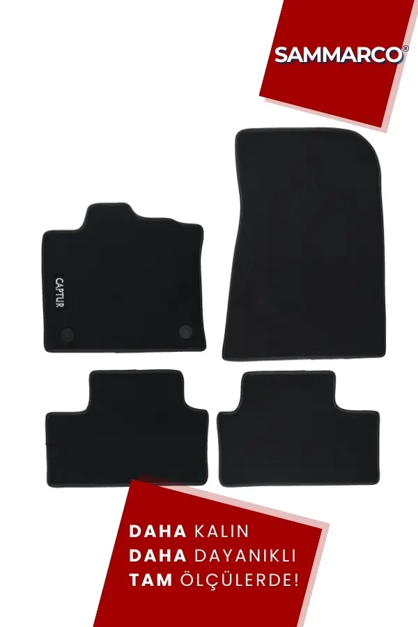 Sammarco Renault Captur 2019 Sonrası Velur Halı Paspas