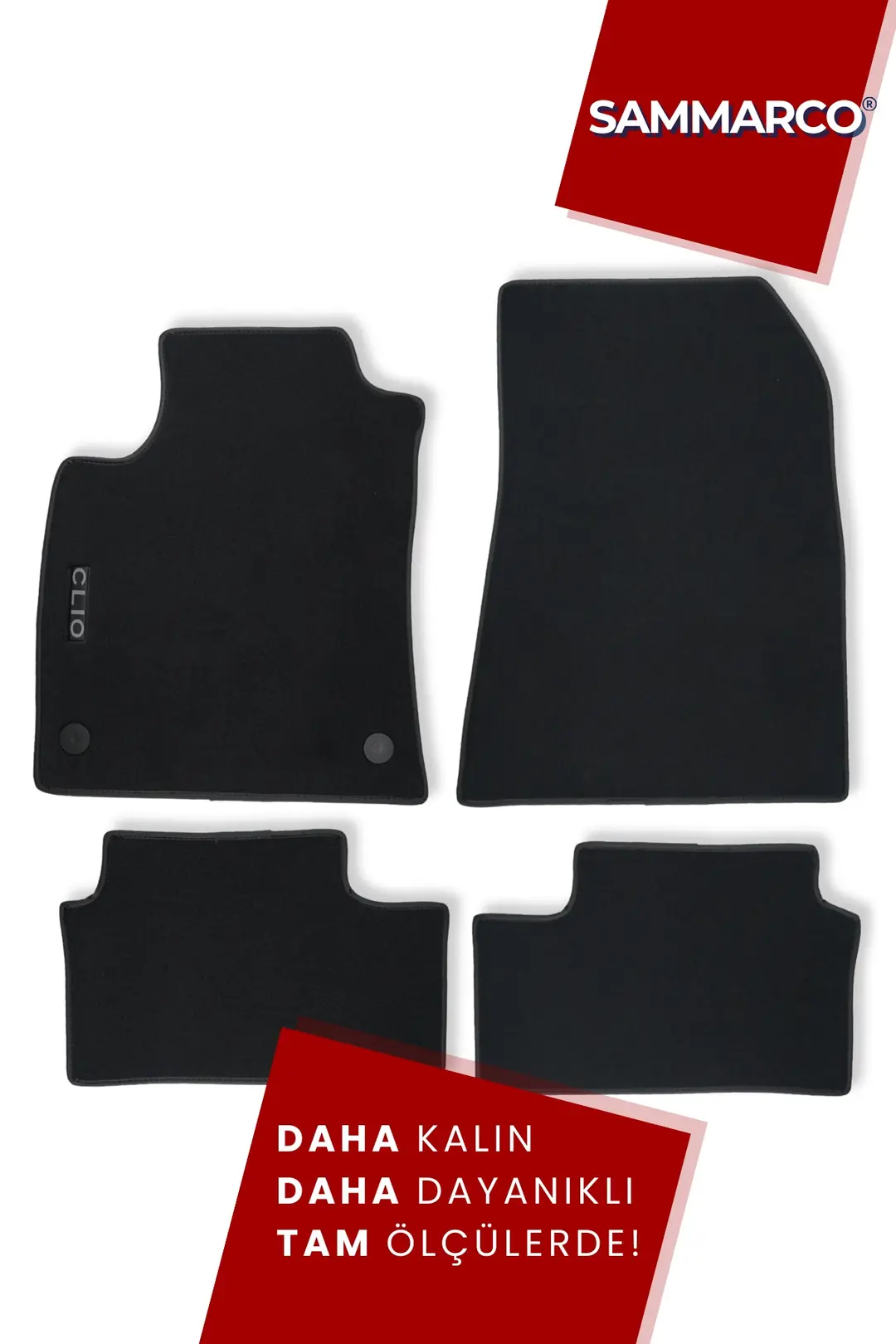 Sammarco Renault Clio 5 2019-2025 Velur Halı Paspas