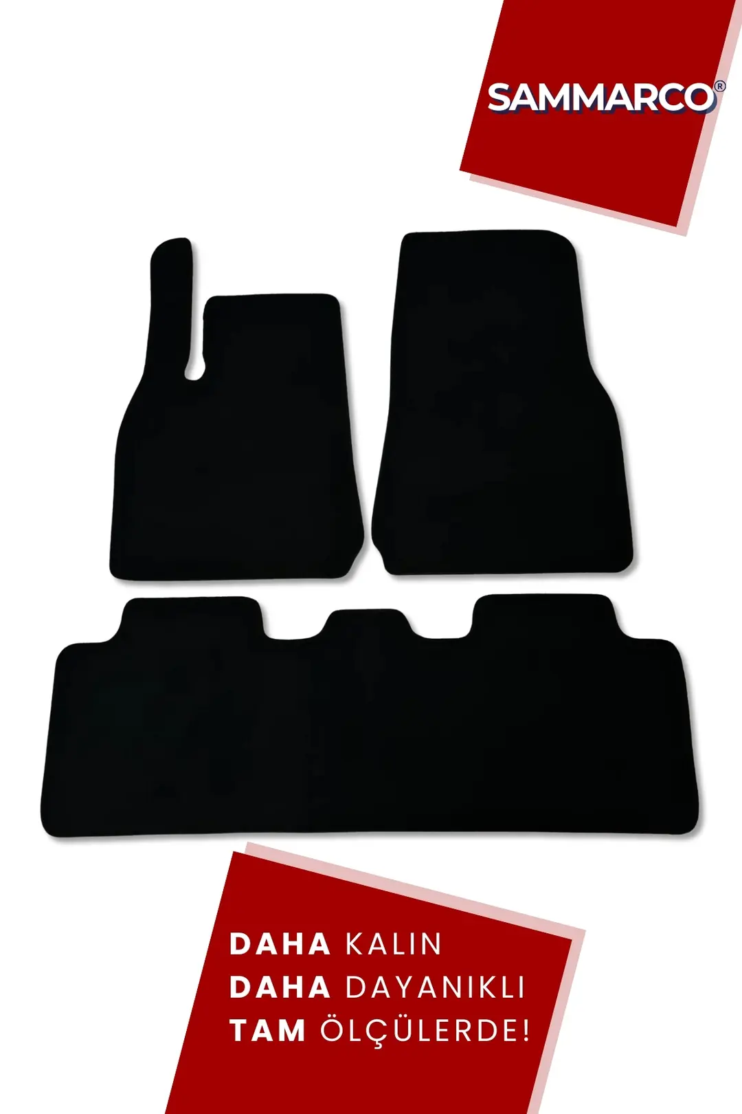 Sammarco Tesla Model Y 2019 Sonrası Velur Halı Paspas