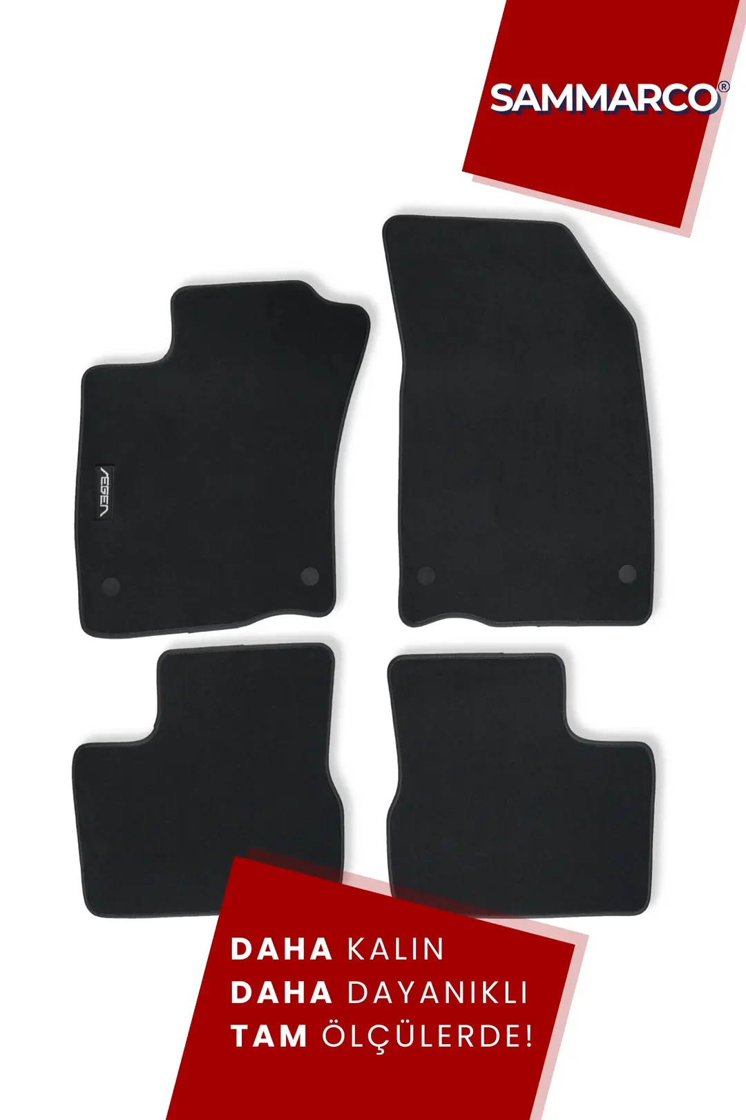 Sammarco Fiat Egea Sedan 2015 Sonrası Velur Halı Paspas
