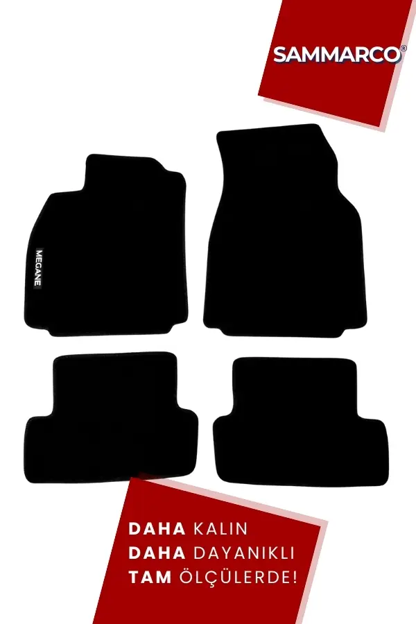Sammarco Renault Megane 1 1995-2002 Velur Halı Paspas