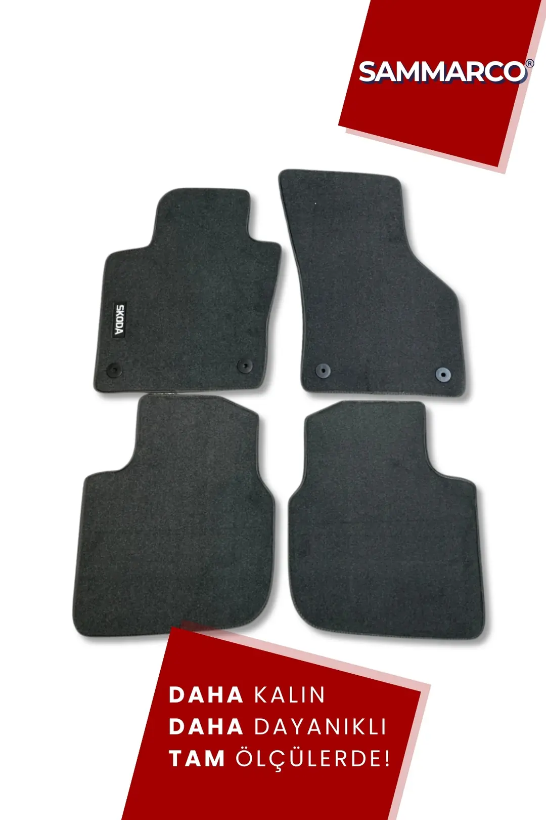 Sammarco Skoda Yeti 2009-2018 Velur Halı Paspas