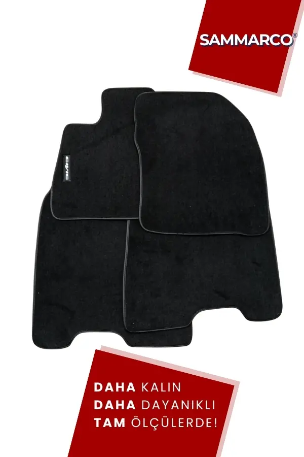 Sammarco Honda Civic FK-FN Hatchback 2006-2012 Velur Halı Paspas