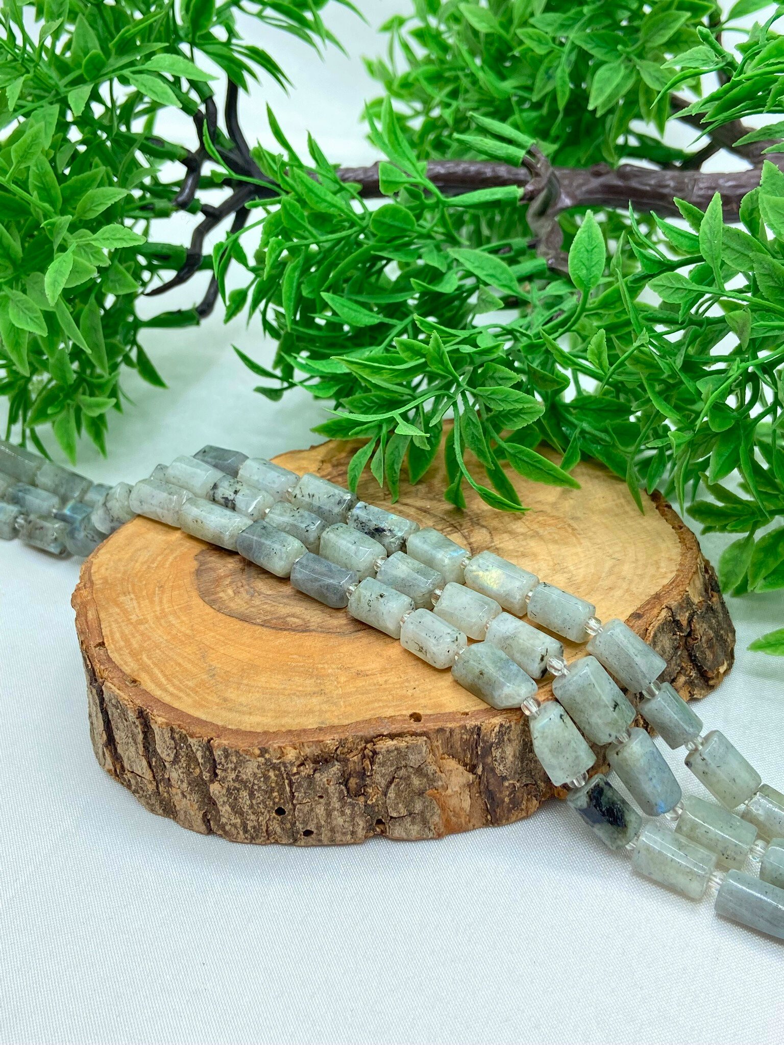 8*12MM LABRADORİT AMORF SİLİNDİR DOĞALTAŞ DİZİLER