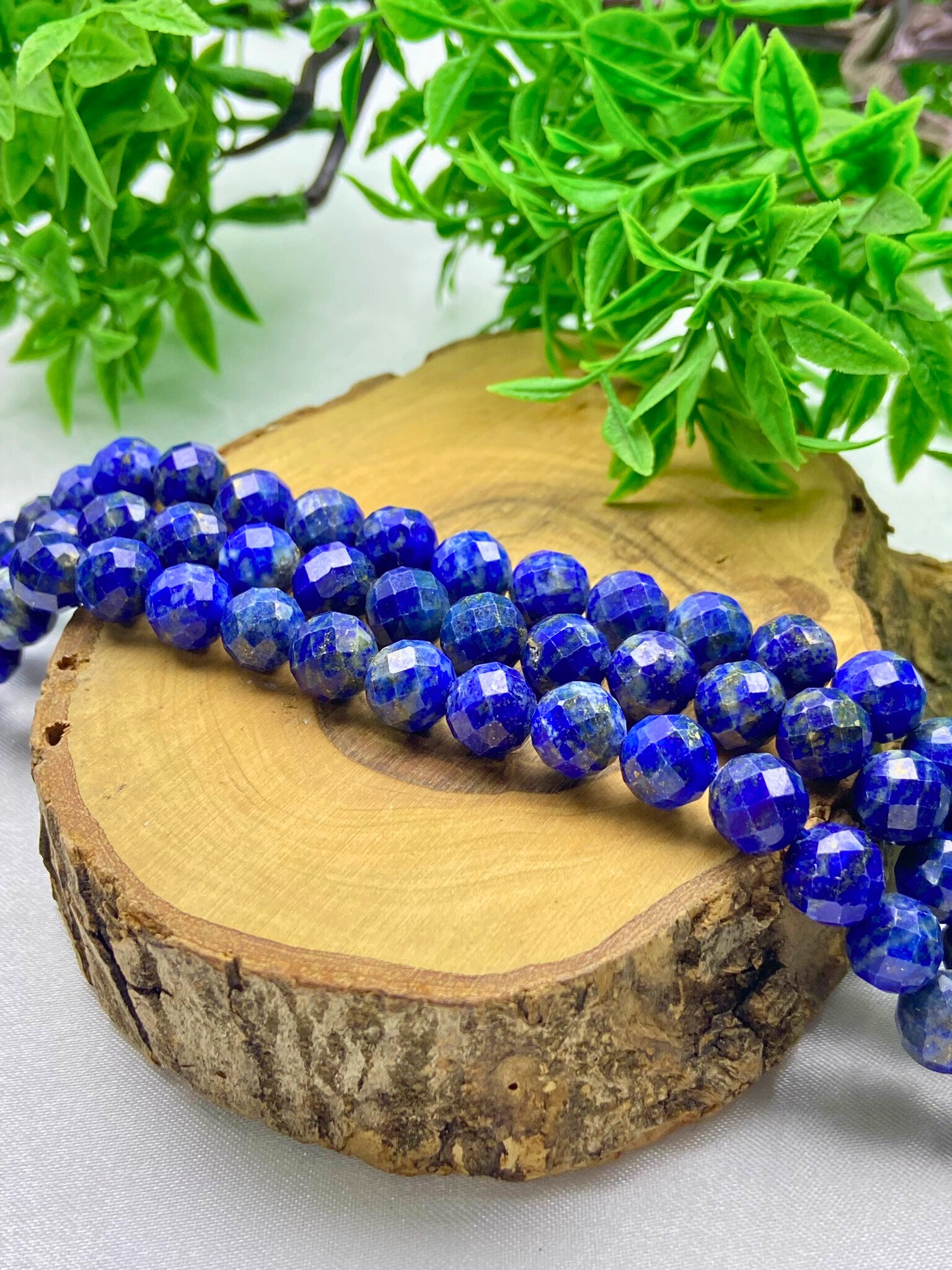 8MM FASET KESİM LAPİS LAZULİ DİZİ (AA KALİTE)