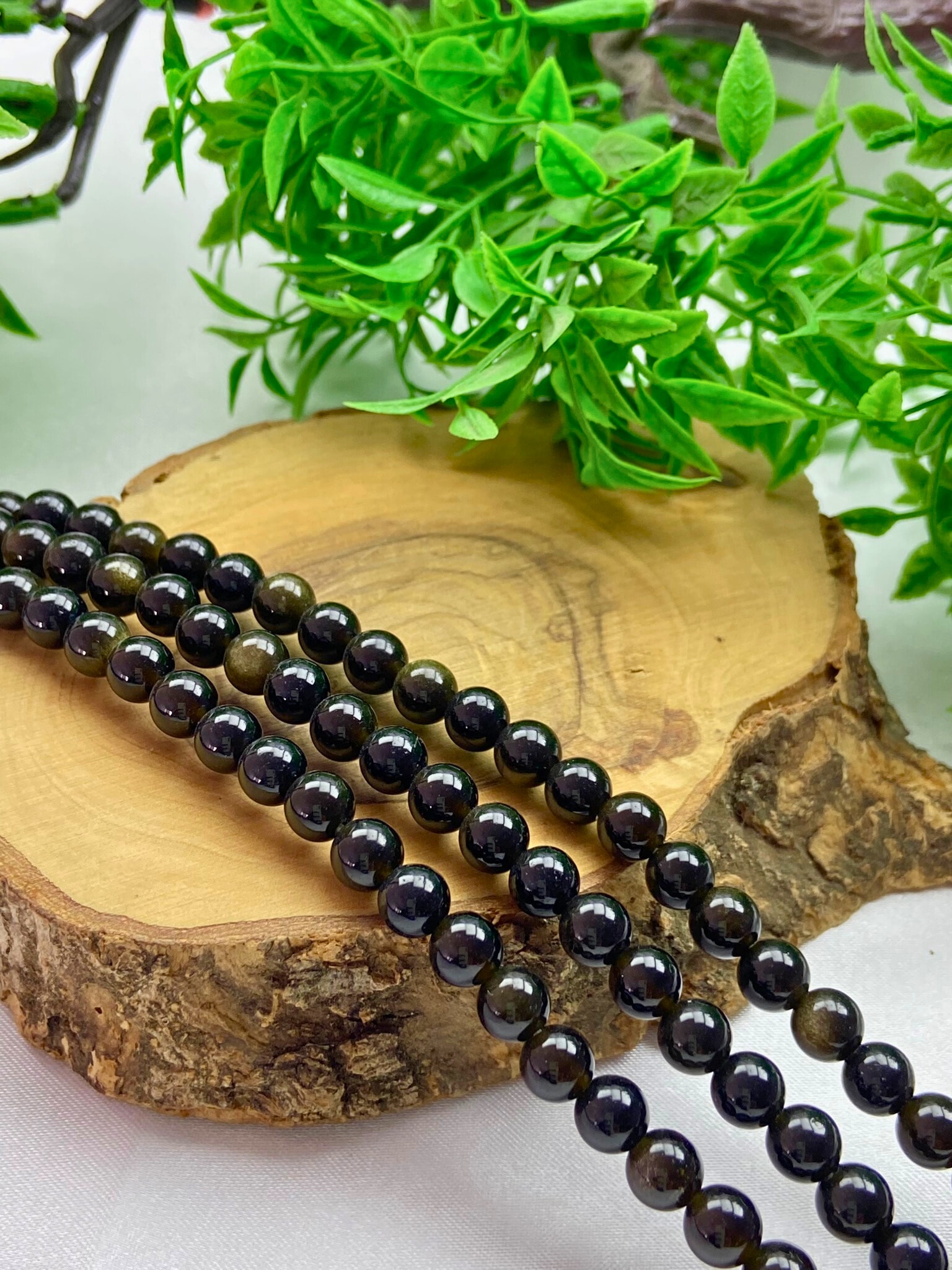 6MM GOLD OBSİDYEN DİZİ