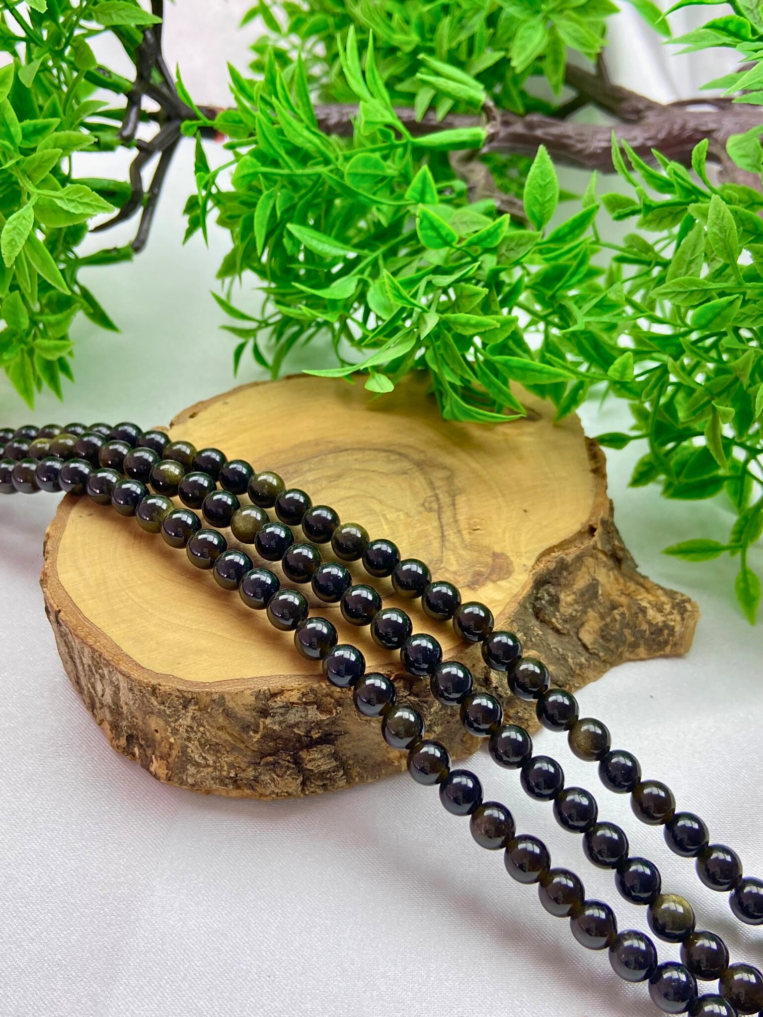 6MM GOLD OBSİDYEN DİZİ