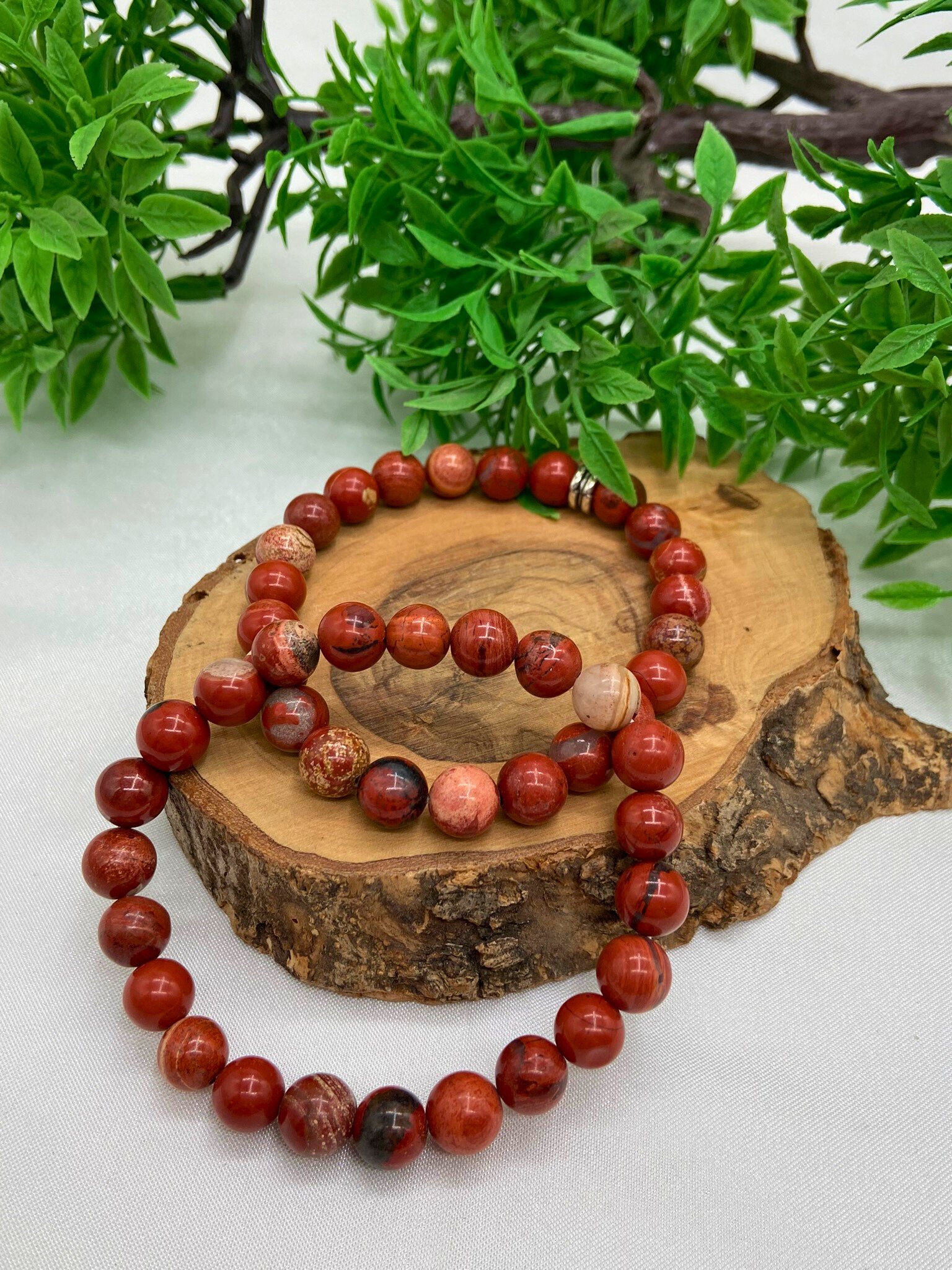 8MM KIRMIZI JASPER BİLEKLİK