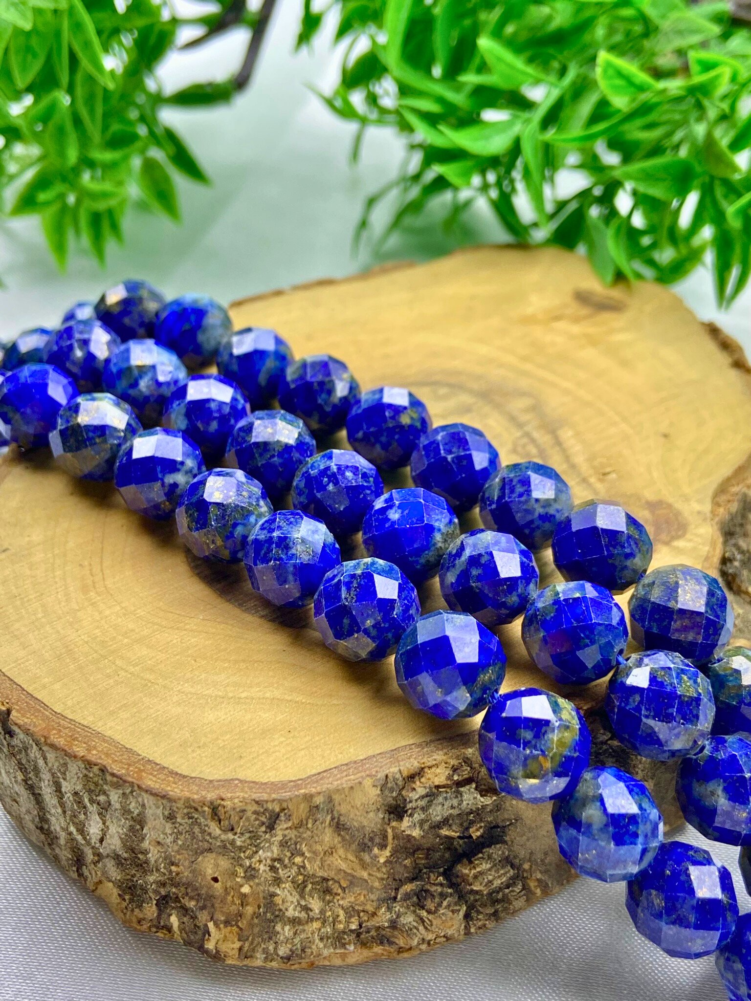 10MM FASET KESİM LAPİS LAZULİ DİZİ (AA KALİTE)