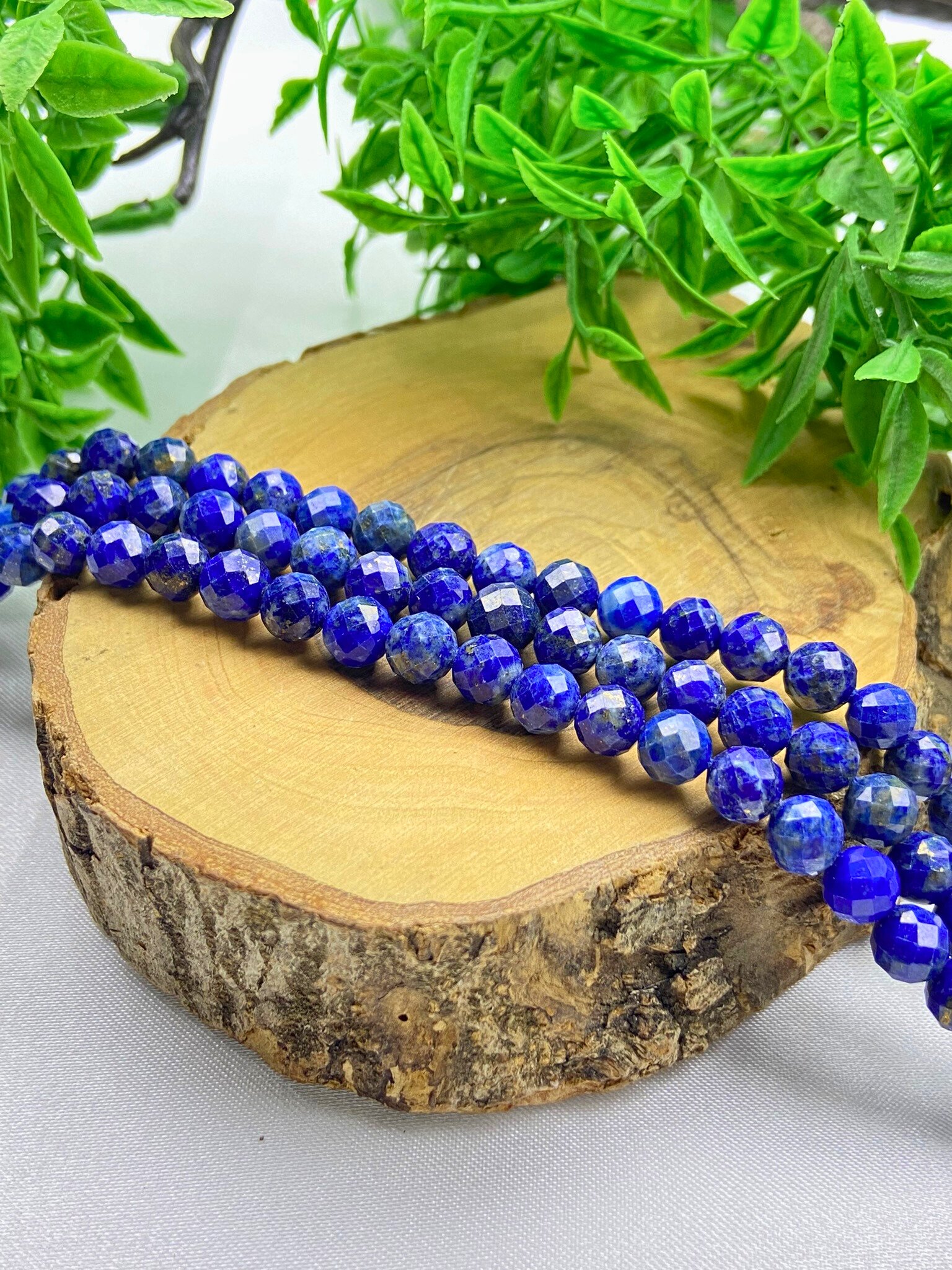 6MM FASET KESİM LAPİS LAZULİ DİZİ (AA KALİTE)