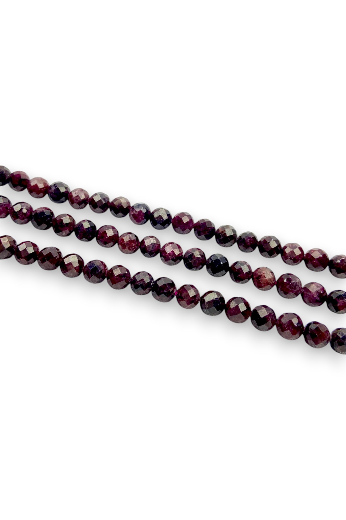 6MM FASET KESİM LAL GARNET DİZİ (AA KALİTE)