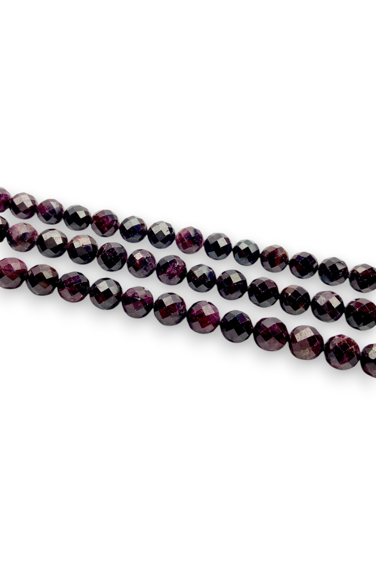 10MM FASET KESİM LAL GARNET DİZİ (AA KALİTE)