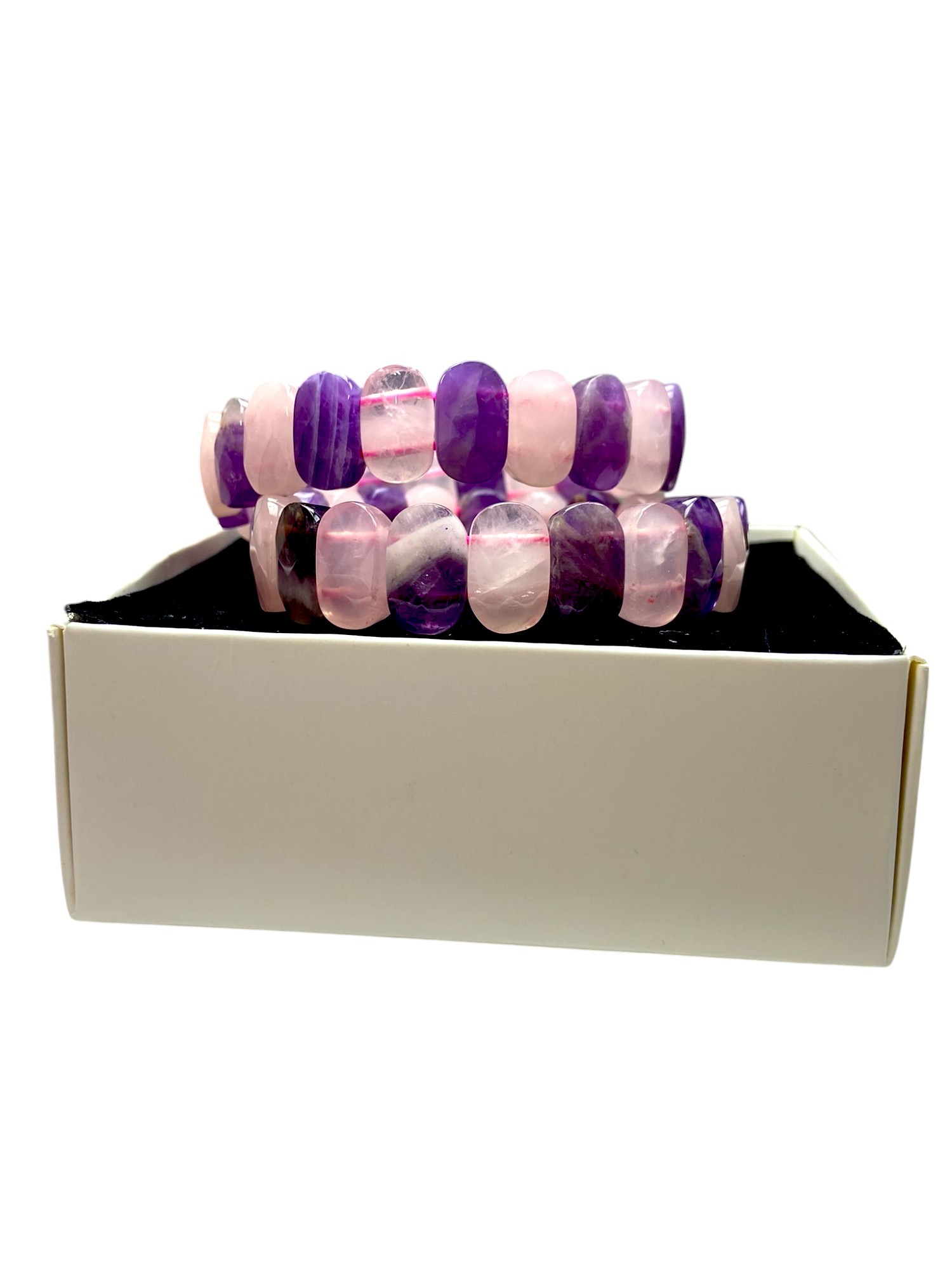 AMETİST-PEMBE KUVARS ROLEX BİLEKLİK