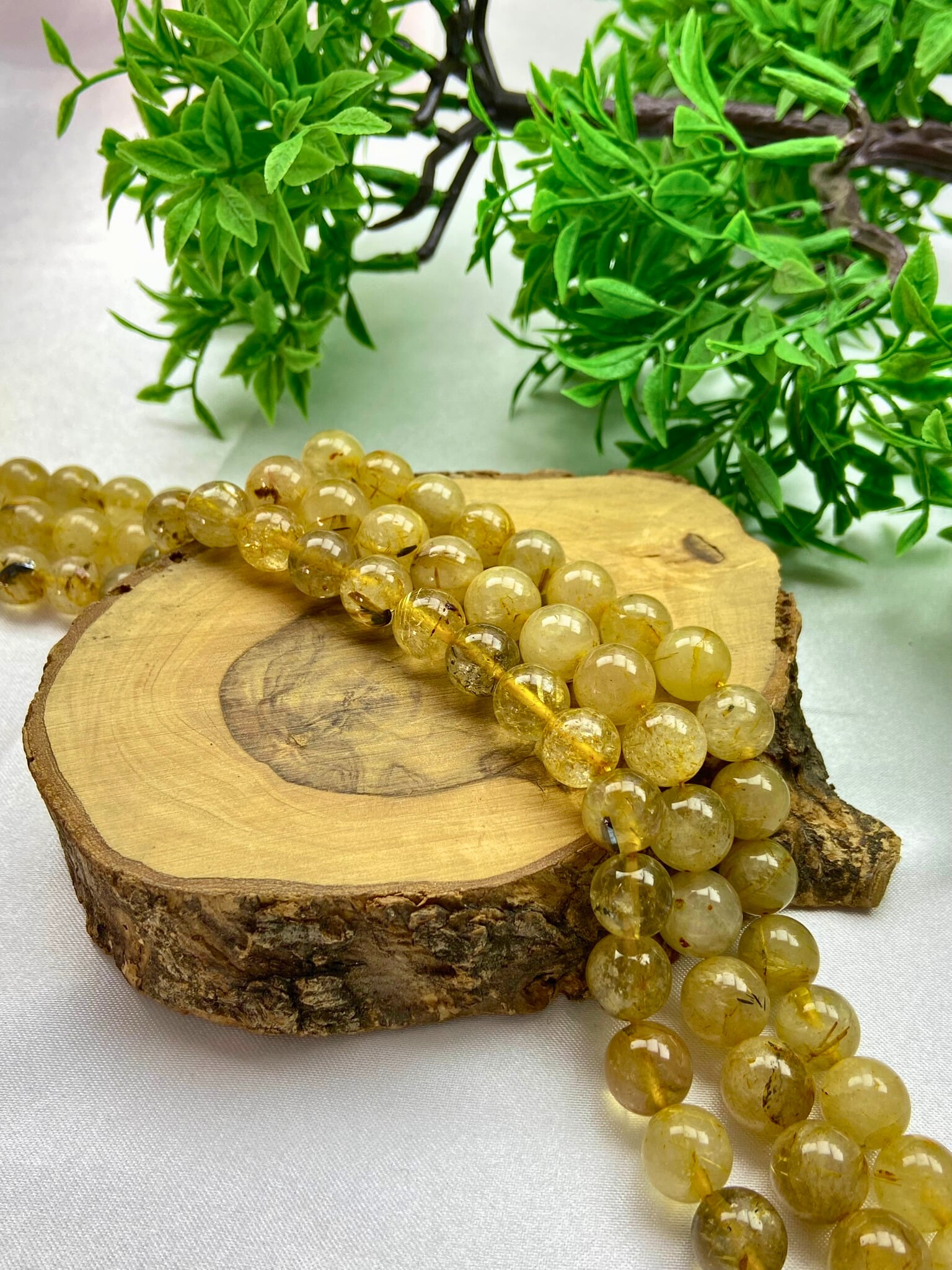 10MM GOLD RUTİLLİ KUVARS DİZİ