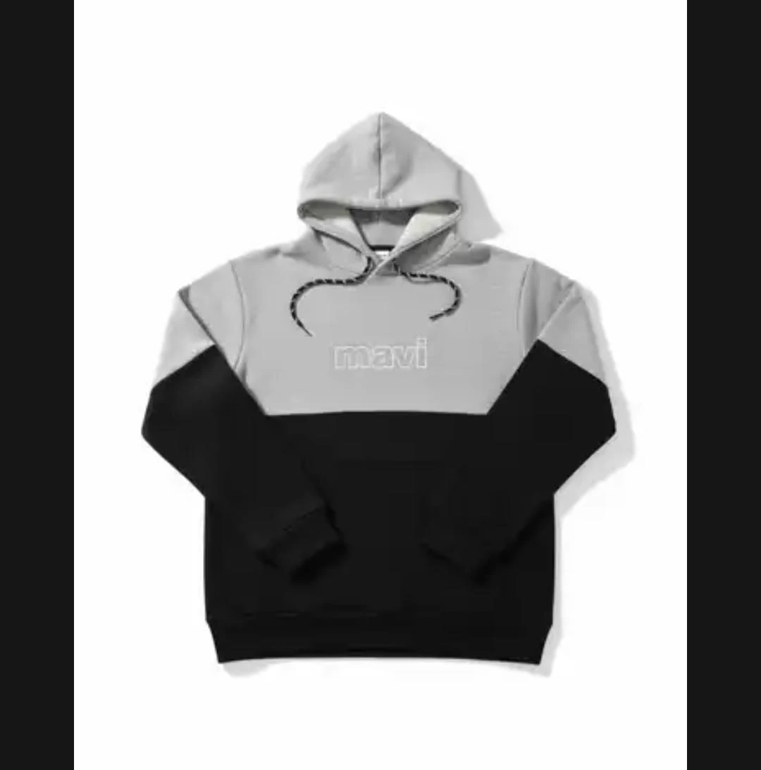 Parçalı Çocuk Sweatshirt - Siyah/Gri