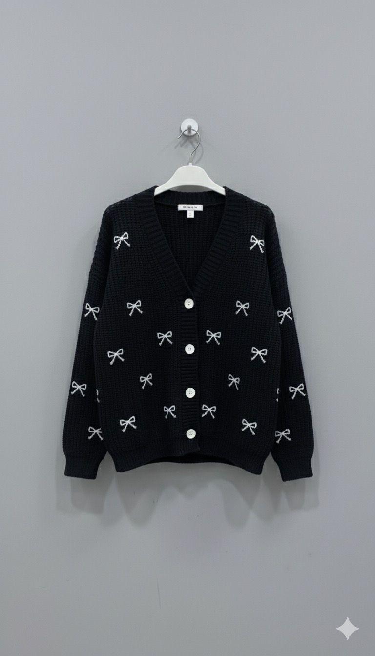 Desenli Triko Hırka 