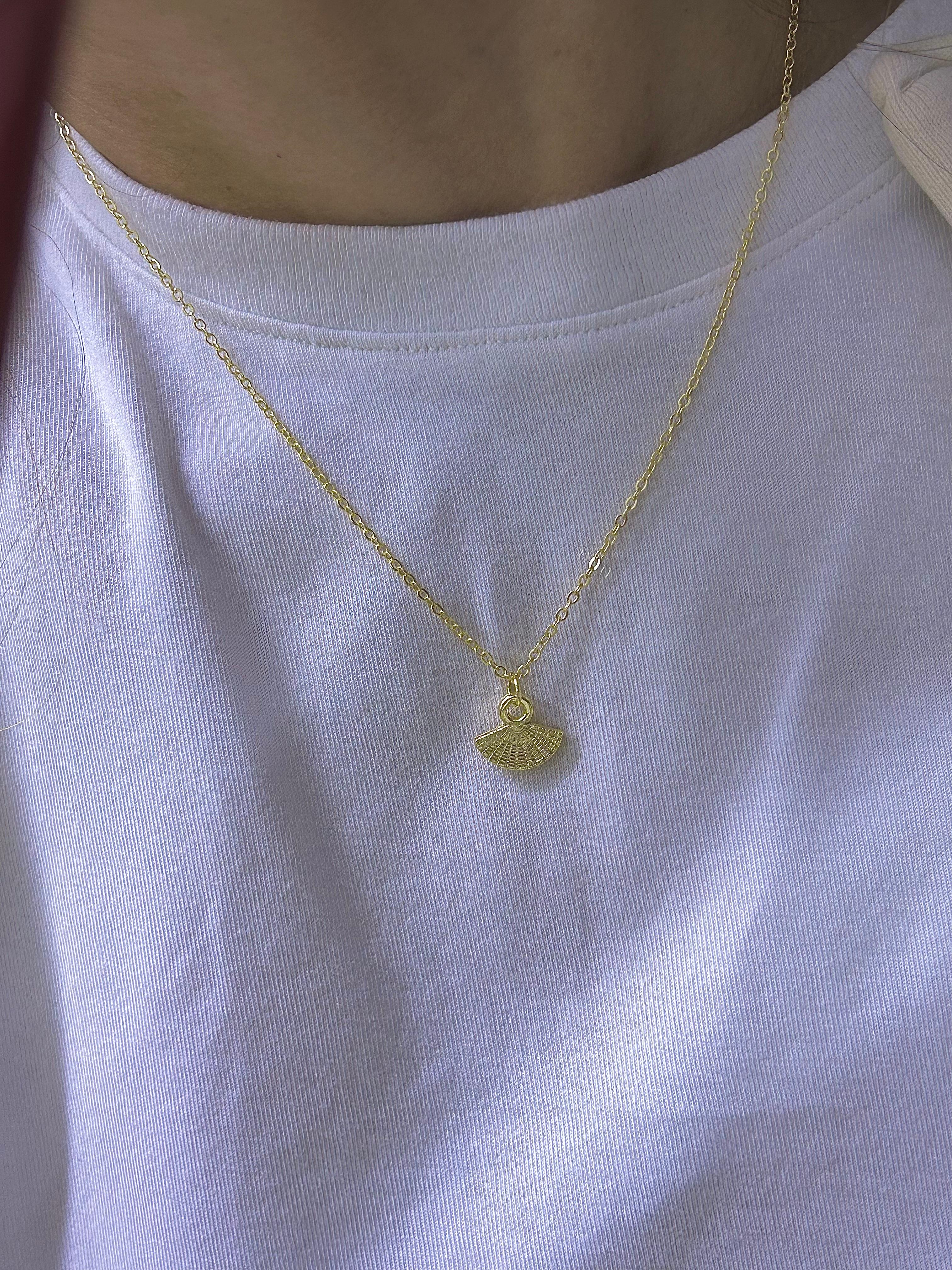 Gold Yelpaze Kolye