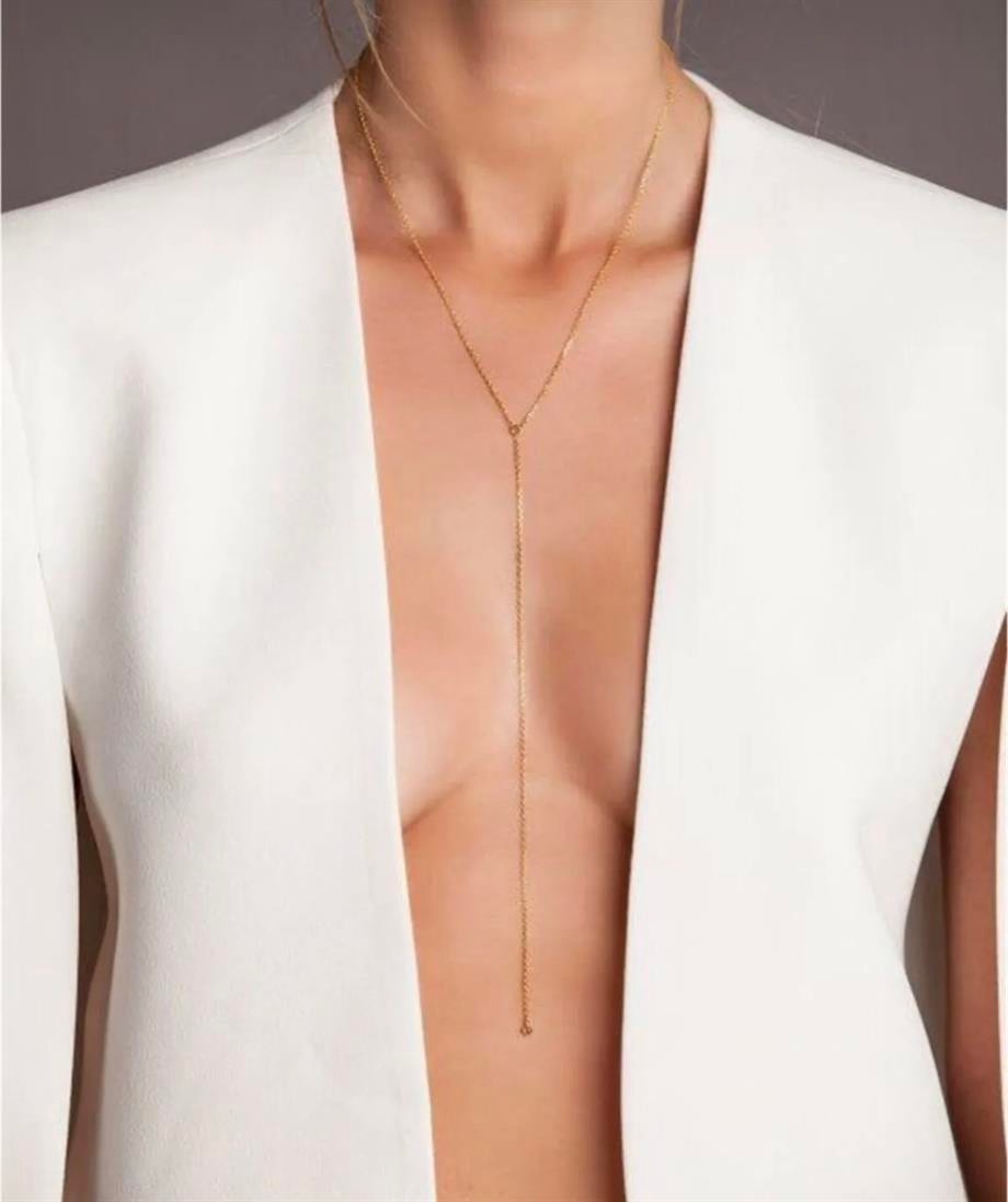Woman Décollette Gold Long Necklace