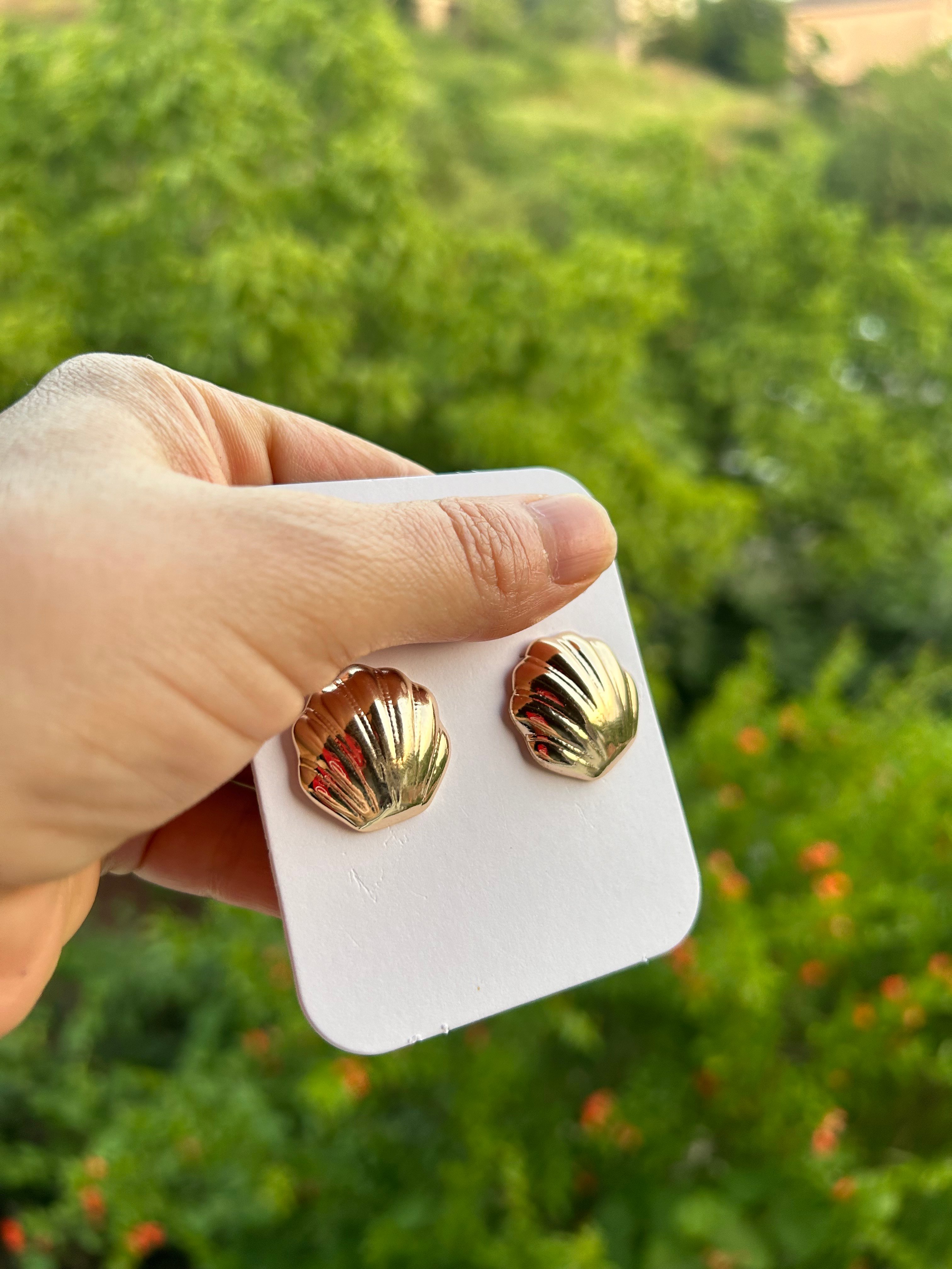 Gold Deniz Kabuğu Küpe