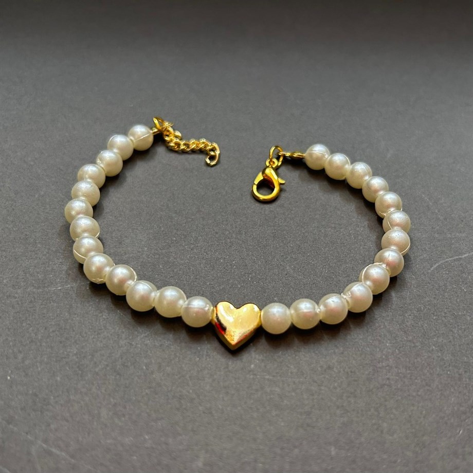 Heart pearl bracelet