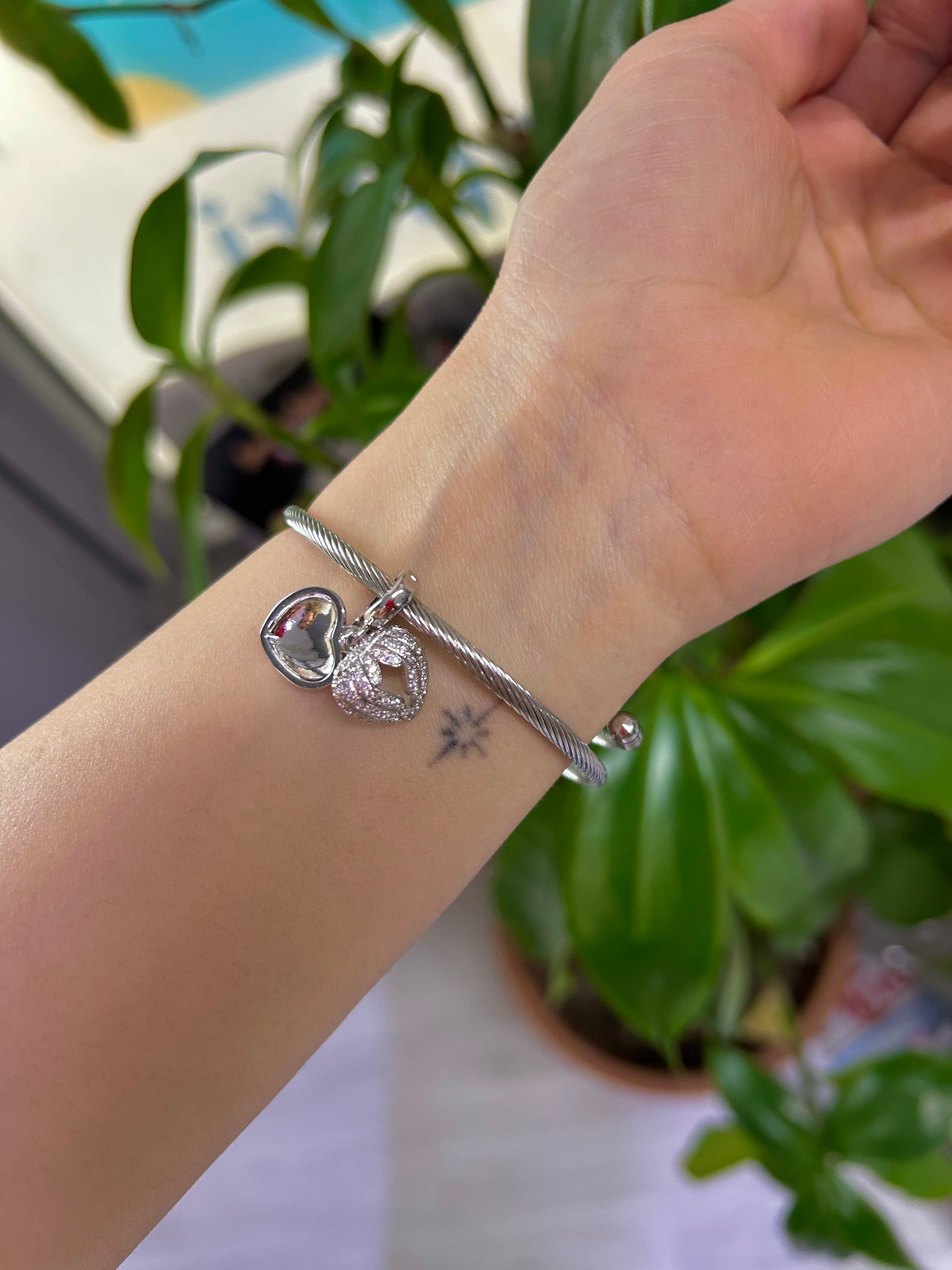 Çelik Kalp Charm Pndrz