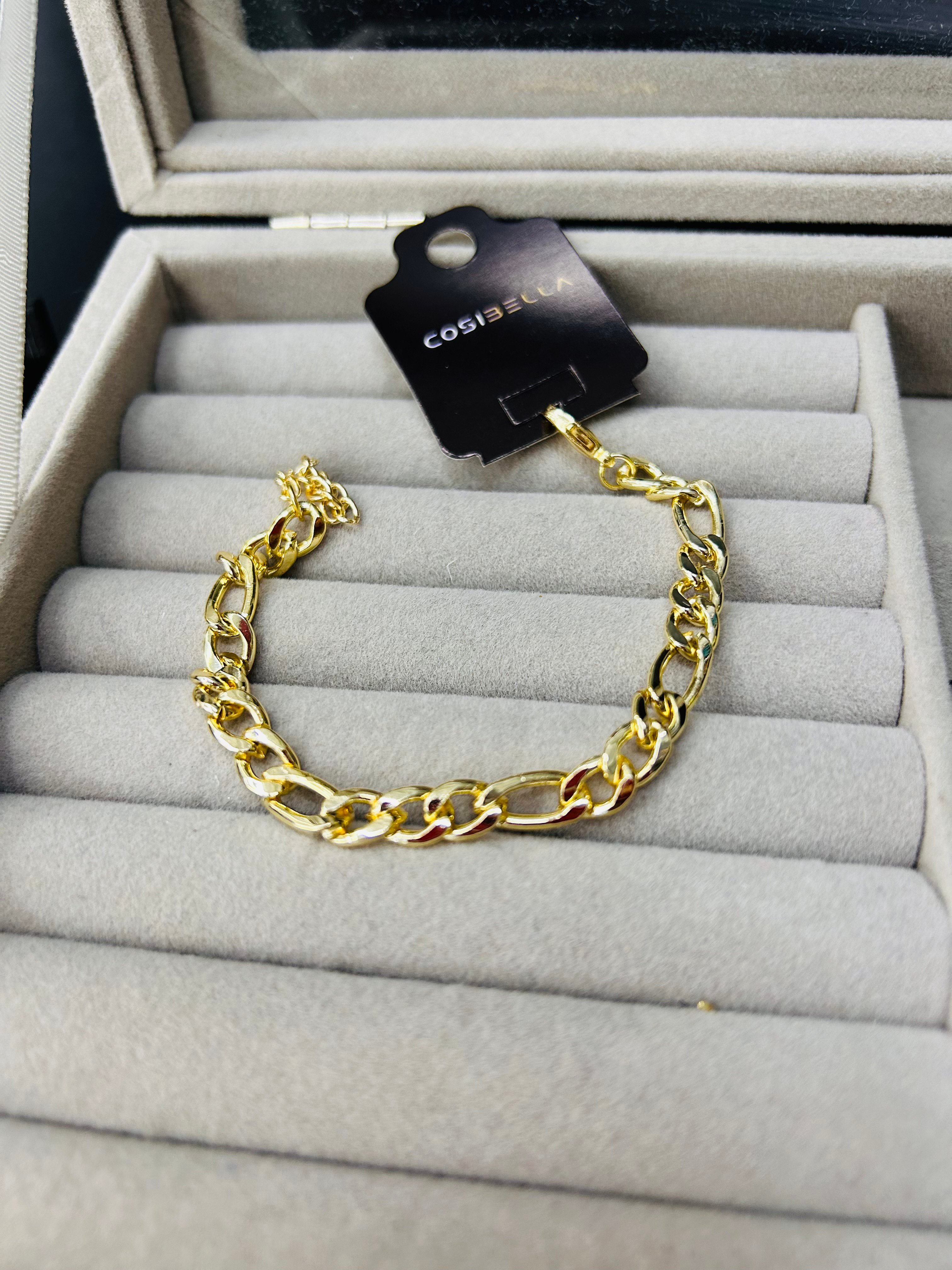 Vip Gold Figaro Bracelet