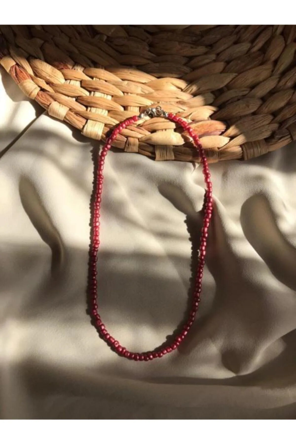 Red bead necklace