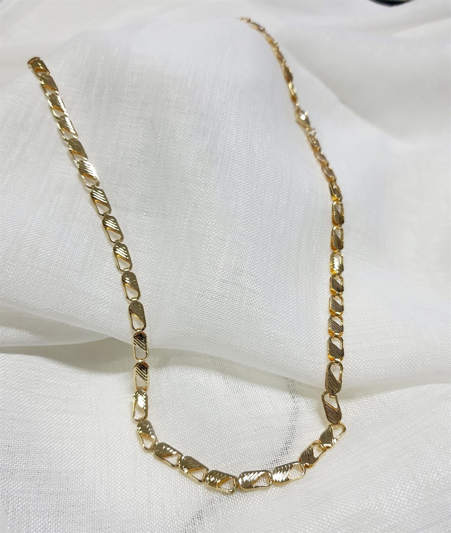 Unisex gold color king chain necklace