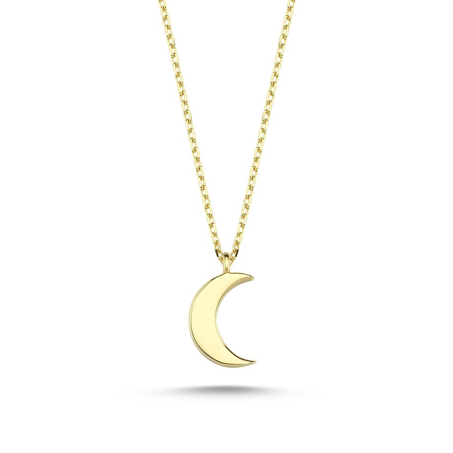 Female Gold Moon Necklace