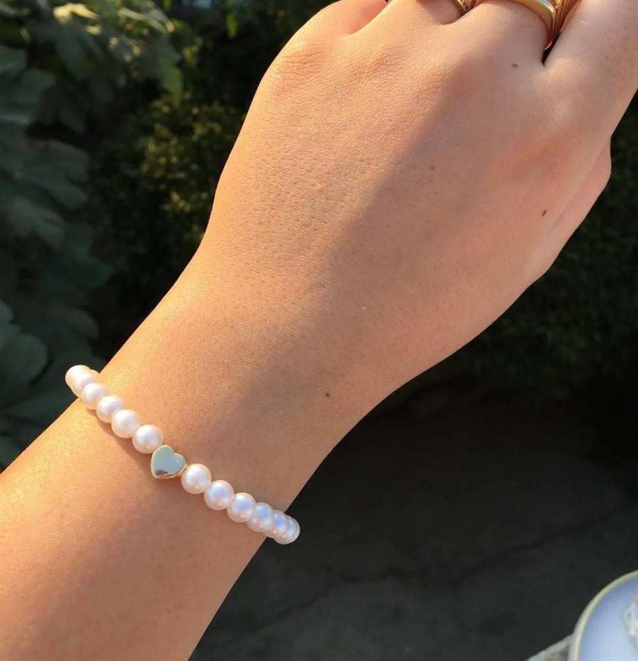 Woman Little Heart Pearl Bracelet