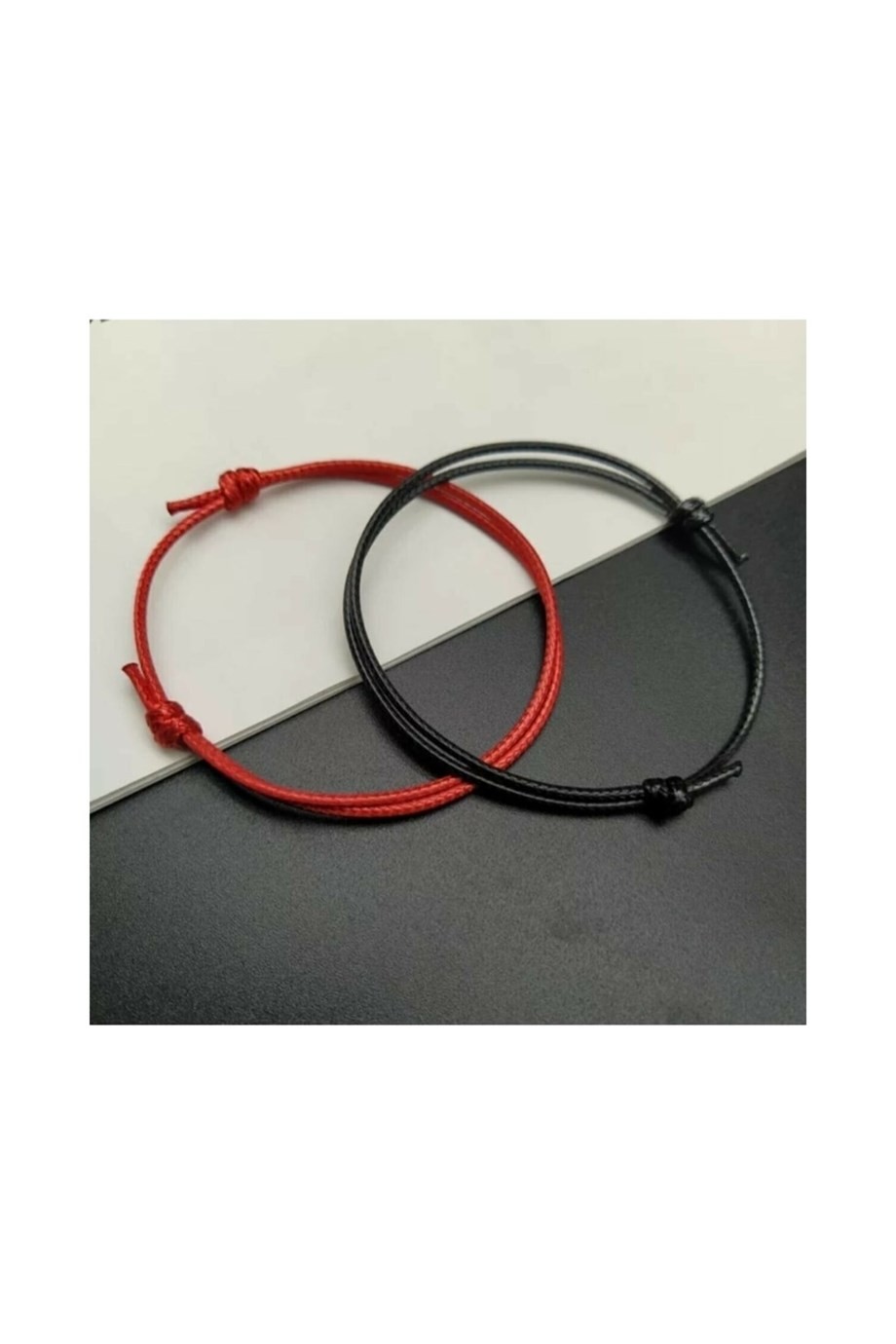 Unisex 2 red black -squeezed bracelet double dear wristband