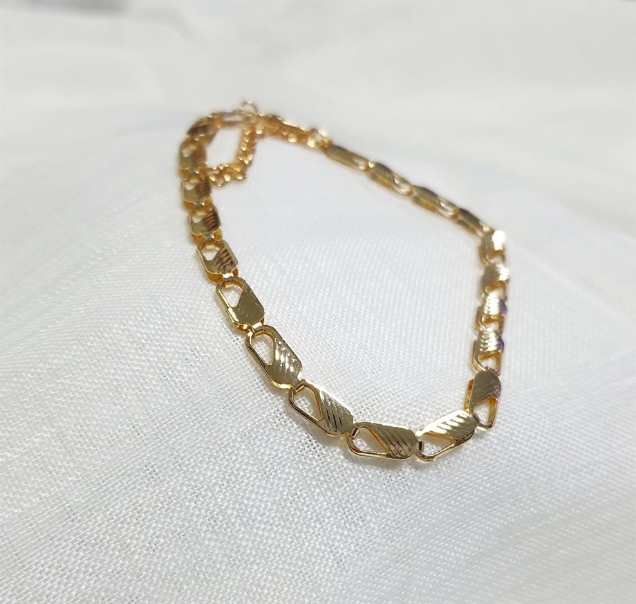 Men's gold color king chain bracelet