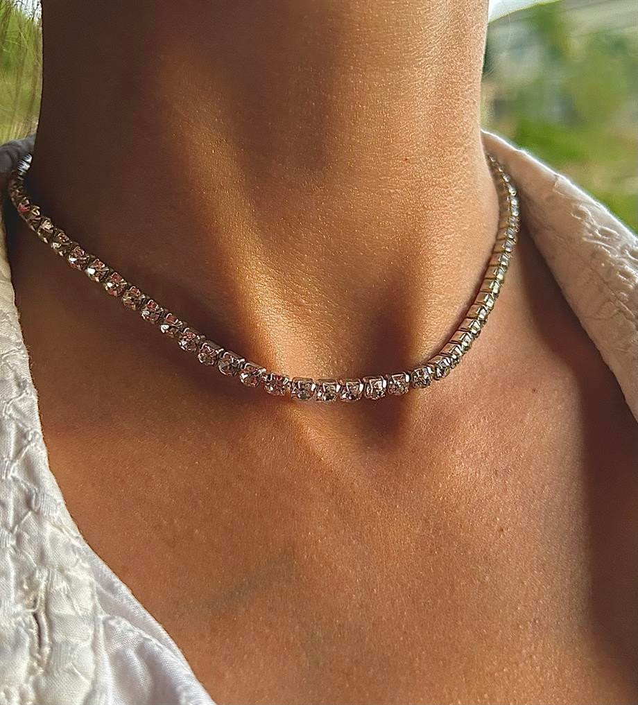 Thick water road necklace