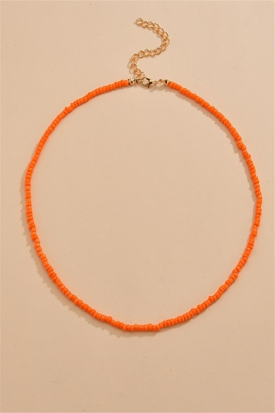 Women's Orange Bead Necklace