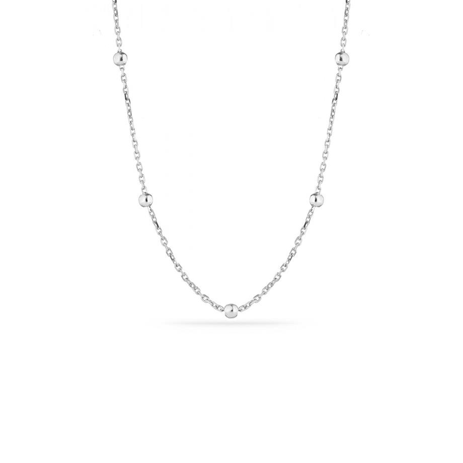 Silver Color ball chain necklace 45 cm