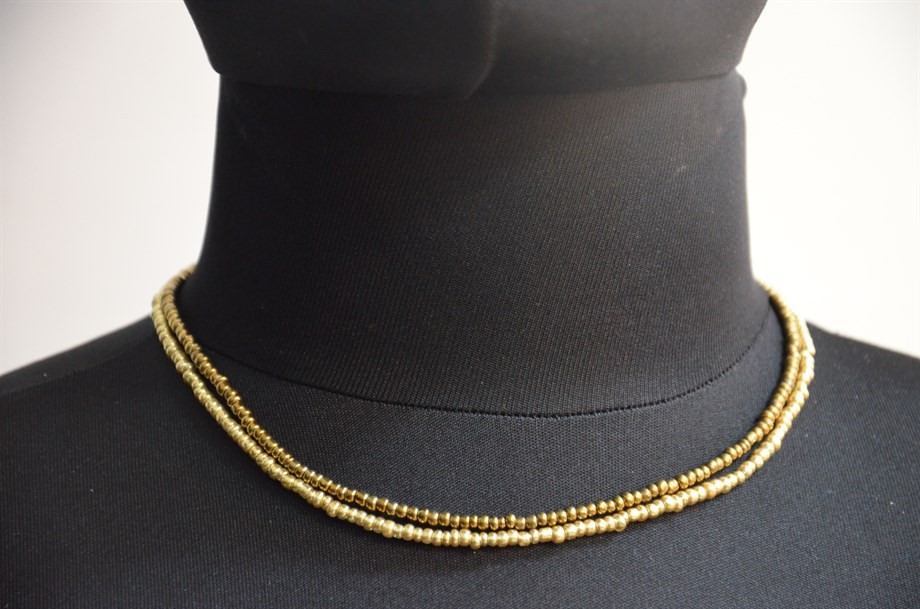 WOMEN Binary Golden Coffee Bead Necklace