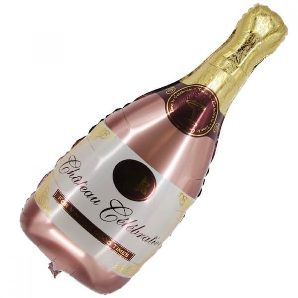 Rose Gold Şampanya Şişesi Folyo Balon
