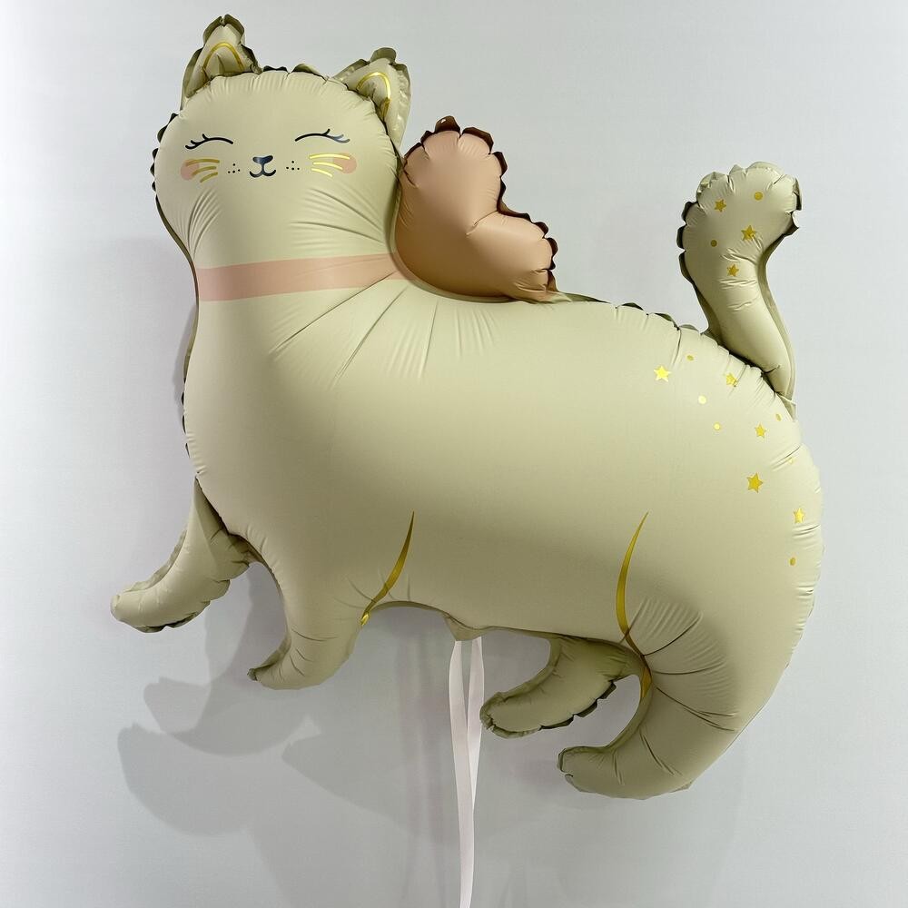 Krem Kedi Folyo Balon