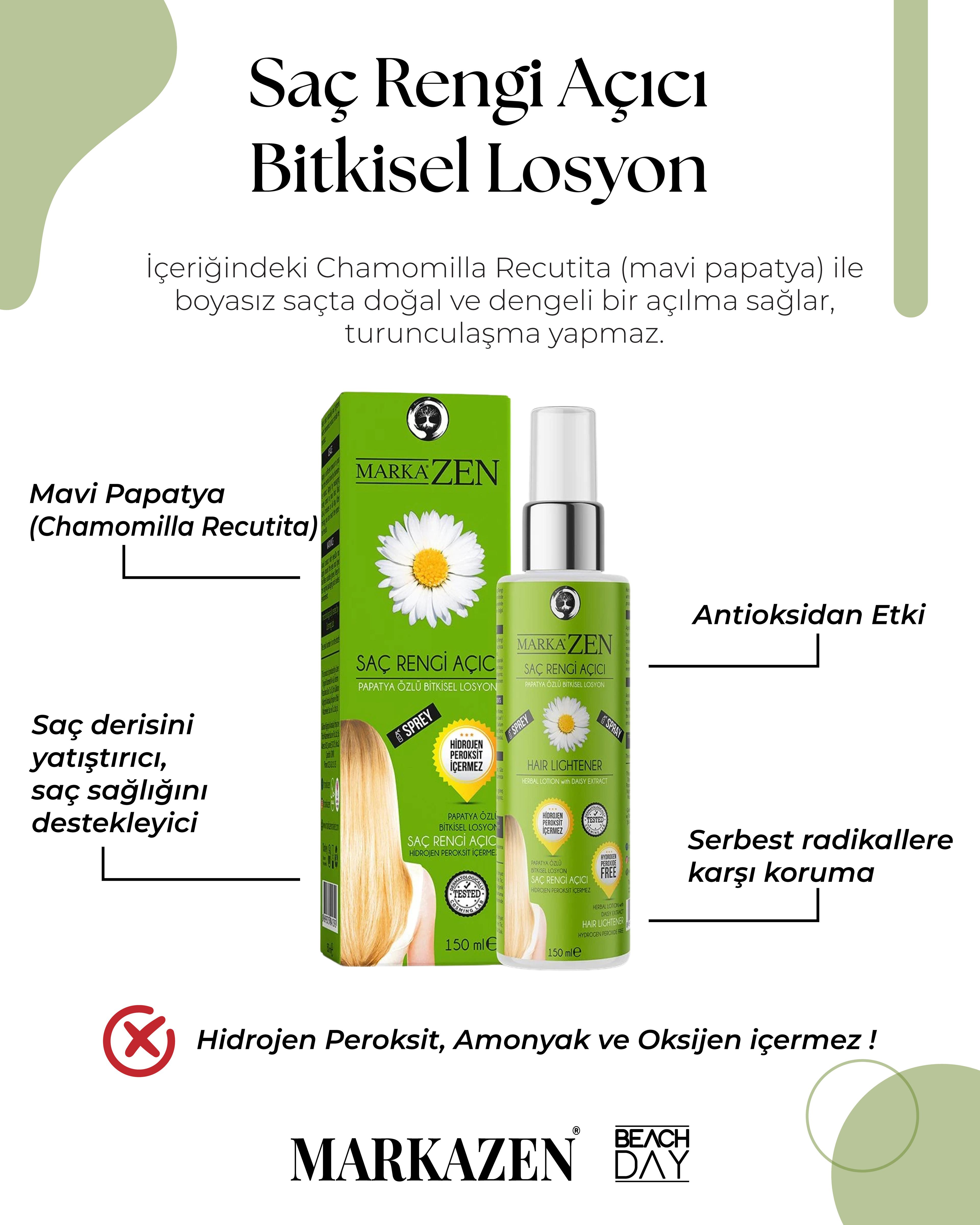 Markazen Bitkisel Saç Rengi Açıcı