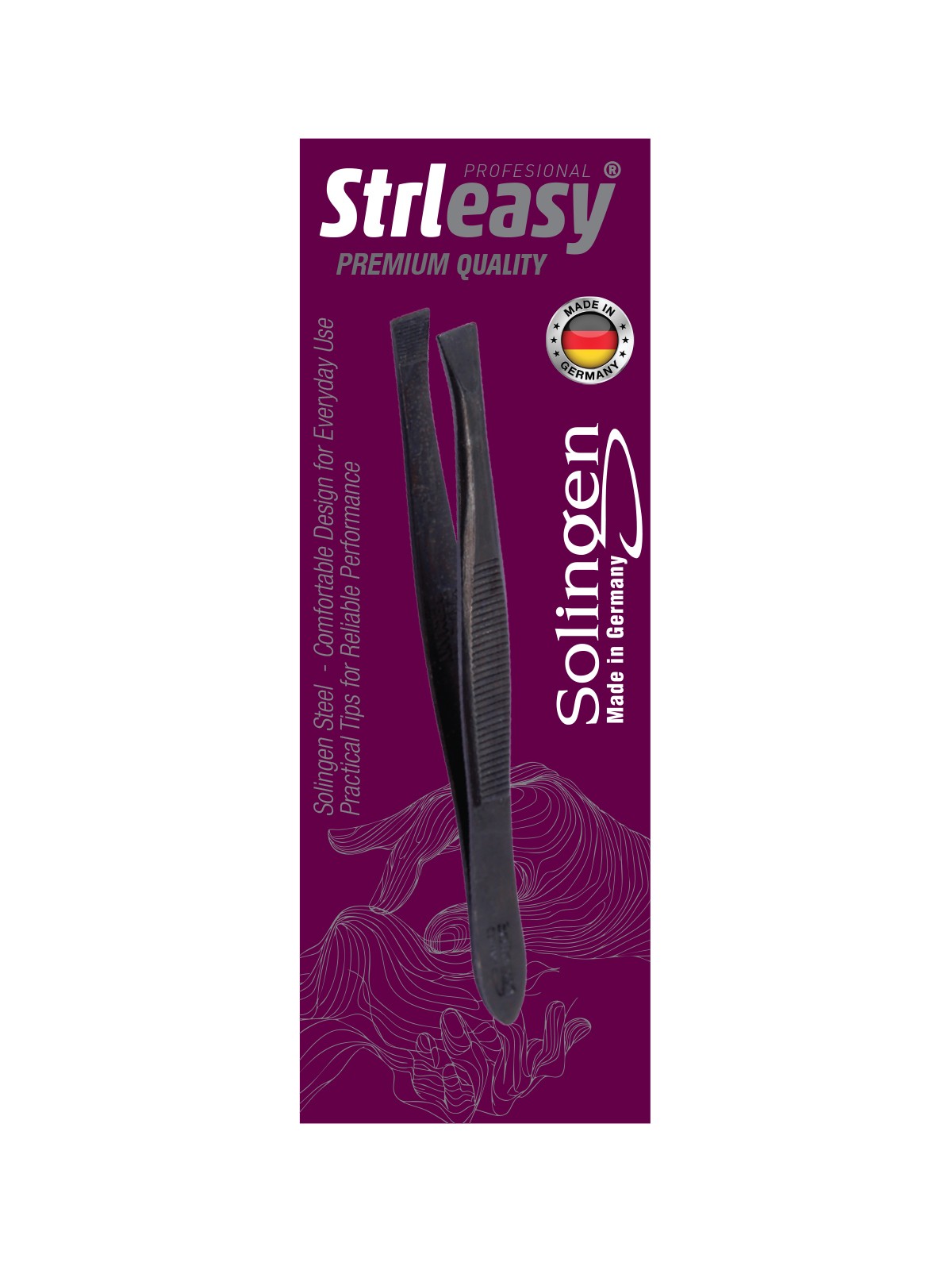 STRLEASY 6209 SOLINGEN SİYAH ÇELİK CIMBIZ - DÜZ UÇ