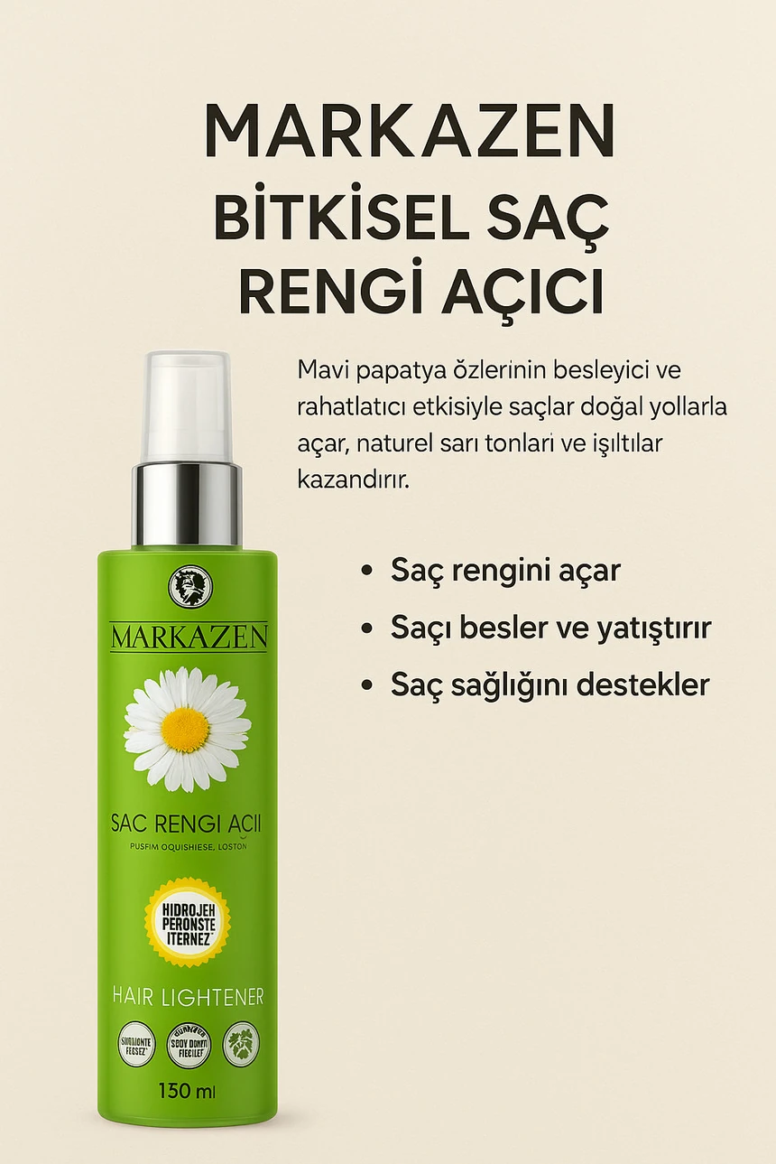 Markazen Bitkisel Saç Rengi Açıcı