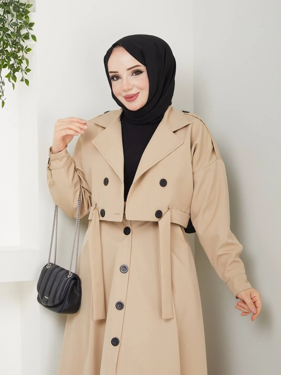 İkili Trenç Takım (Kısa Ceket)