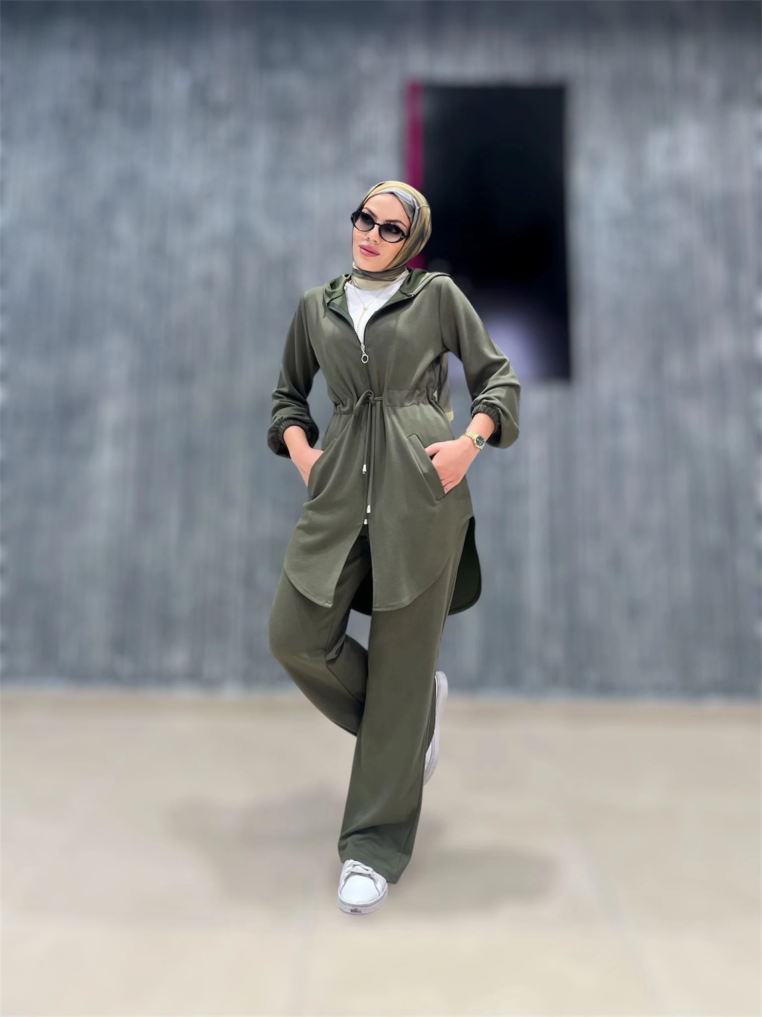 Kadın Oysho Kumaş Pantolonlu Takım