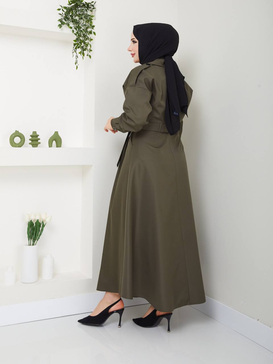 Etekli Trenç Takımı (Kısa Ceket)