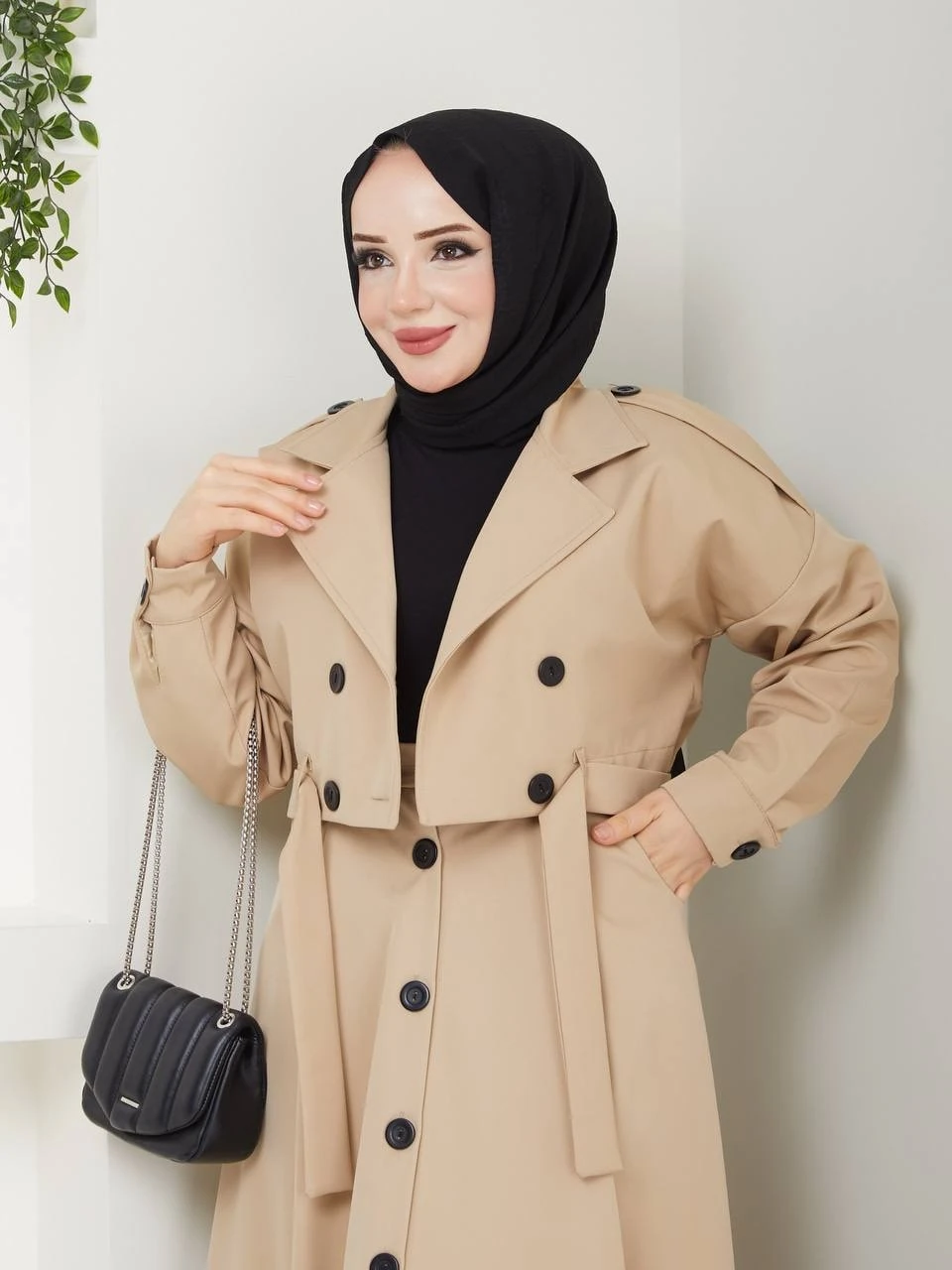 İkili Trenç Takım (Kısa Ceket)