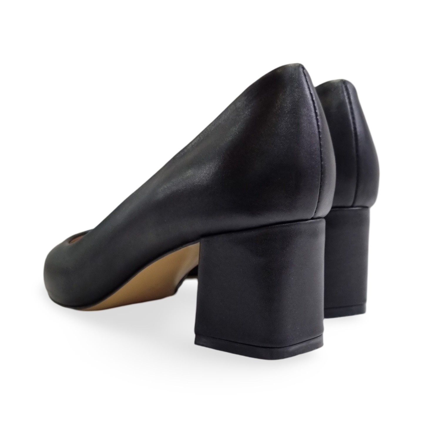 Kalın topuk Deri stiletto